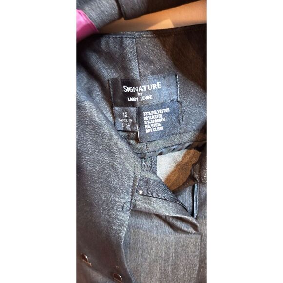 Larry Levine Ladies Gray Suit Jacket & Pant Size 12 - Picture 8 of 15